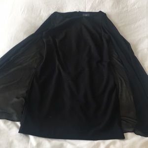 Adrianna Papell Cape Black Dress